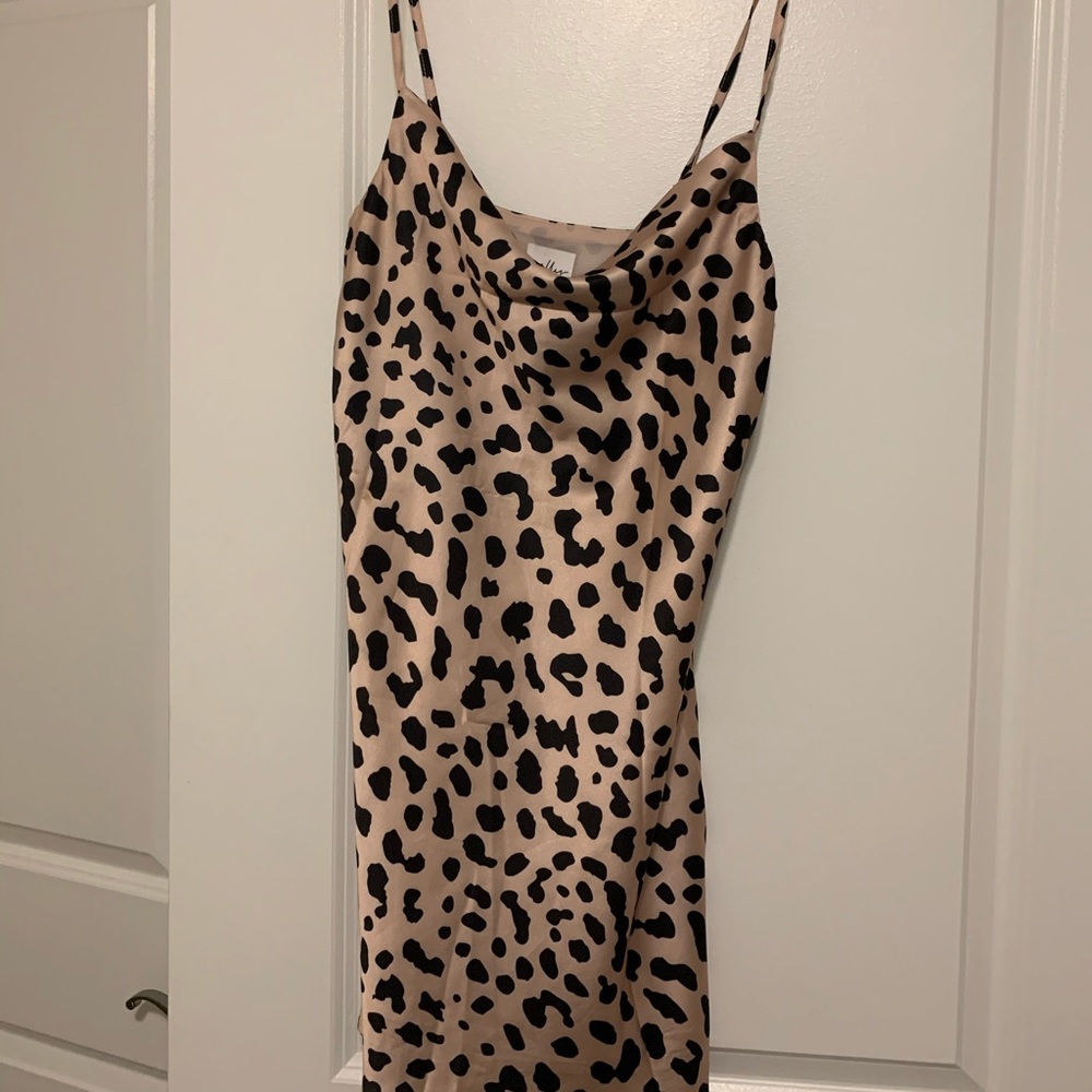 Princess Polly Satin Cheetah Mini Dress - Picture 2 of 3